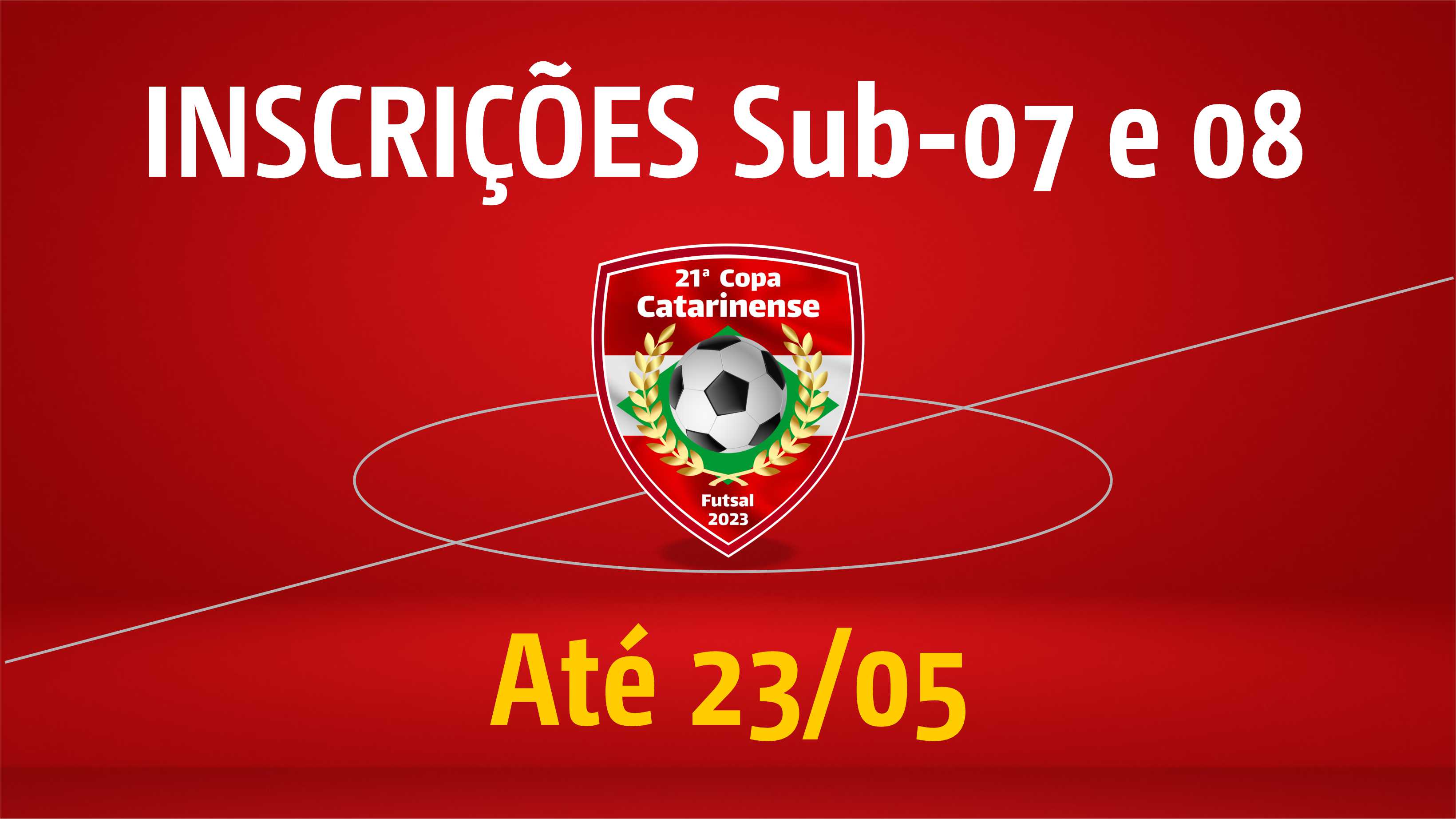 Inscrições abertas para Sub-07 e Sub-08 na Copa Catarinense