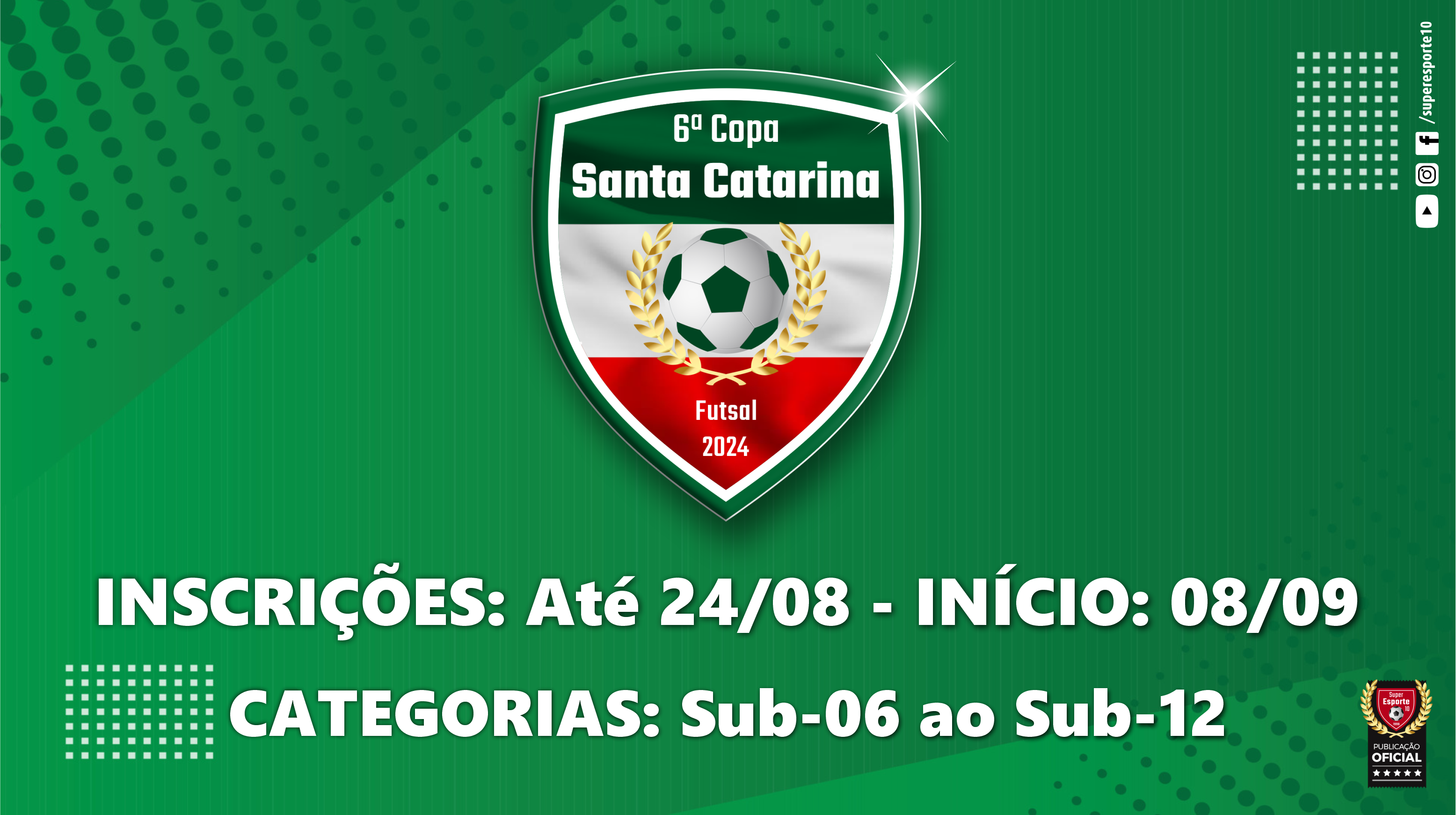 Abertas as inscrições para a Copa Santa Catarina de Futsal